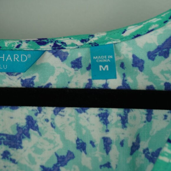 Tori Richard Green and Blue Flowy Dress‎ Size Medium - Picture 6 of 9